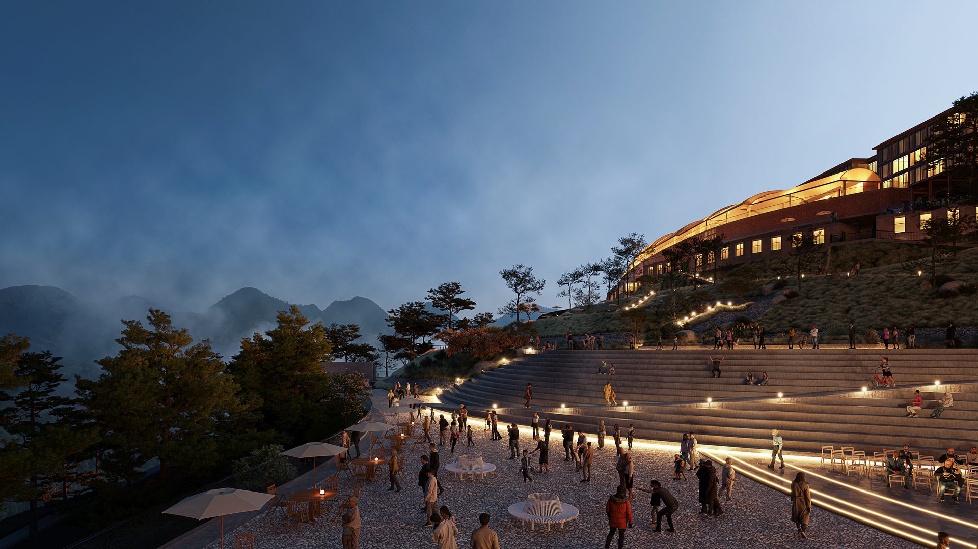 Không Gian Chợ Phiên Food Court Độc Bản